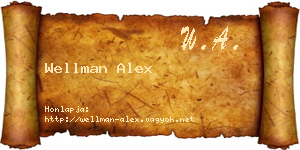 Wellman Alex névjegykártya
