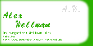 alex wellman business card